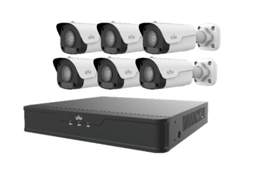 Uniview 6 Camera +1 NVR Kit with 2TB HDD Storage - EK-S31P8B46T2-V3