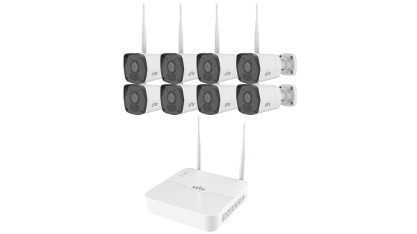 UNV KIT/NVR301-08S4-LW/8*IPC2122LB-AF28WK-WF - UNV 1+8 WiFi Bullet Kit 2.8mm