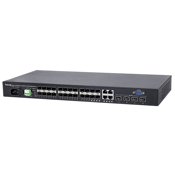 Vivotek AW-GTS-287A - 24xGE SFP + 4xCombo GE + 4x 10G SFP+ L2 Plus Managed Switch,