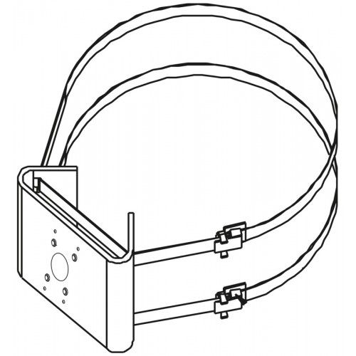American Dynamics ADCDMPOLE Pole Mount Adapter, Use with ADCDMWALL, White