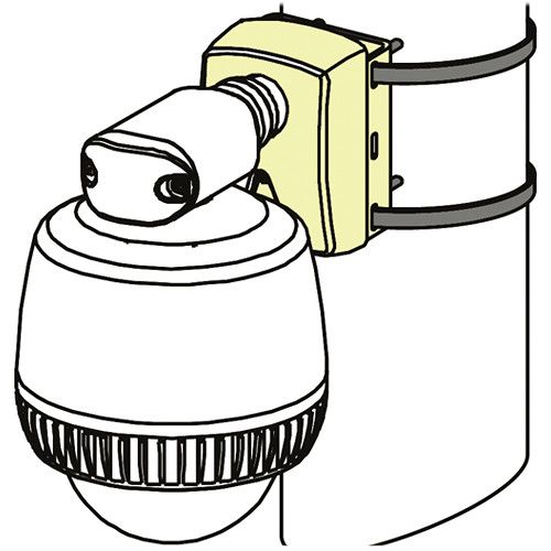American Dynamics RHOWPA Dome Mount, Pole Adapter, Use with RHOSW or RHOLW