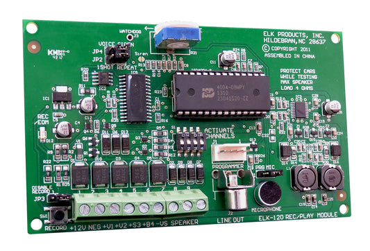 ELK-120 -- Recordable Annunciator; 8 minutes, 4 channels, 3 sounds