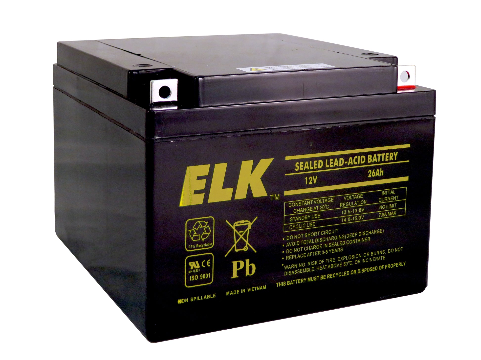 ELK-12260 -- Battery; Lead Acid 12V-26.0Ah