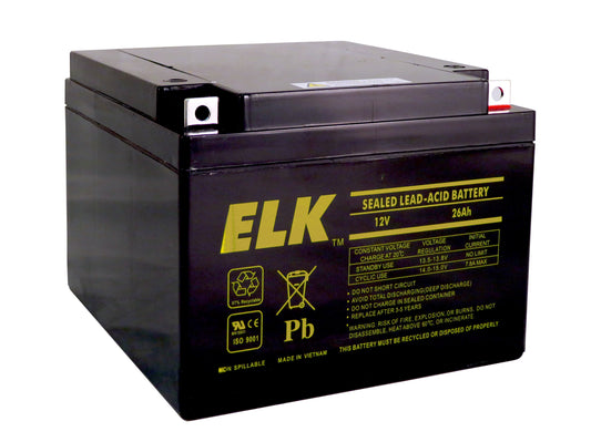 ELK-12260 -- Battery; Lead Acid 12V-26.0Ah