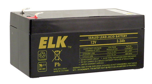 ELK-1233 -- Battery; Lead Acid 12V-3.3Ah