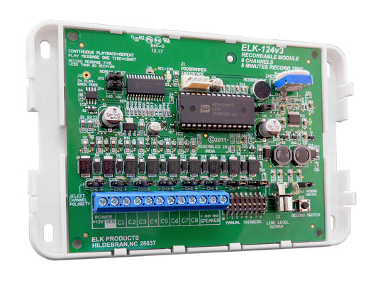 ELK-124 -- Recordable Annunciator w/enclosure; 8 minutes, 8 Channels