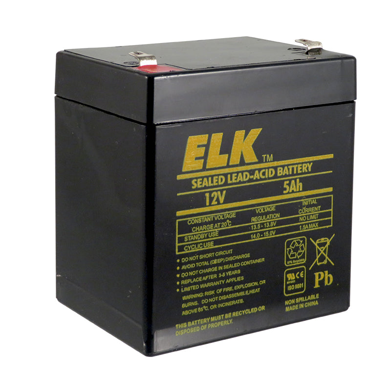 ELK-1250 -- Battery; Lead Acid 12V-5.0Ah