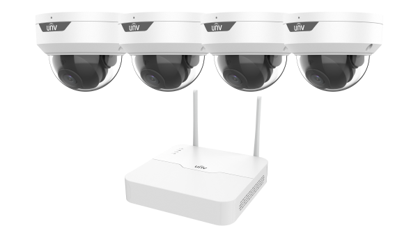 UNV KIT/NVR301-04LS3-W/4*IPC322LB-AF28WK-G - UNV 1+4 WiFi Dome Kit, 2.8mm