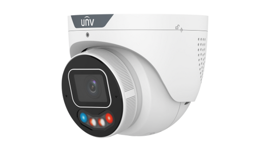 UNV IPC3634SE-ADF28KMC-WP-I1 - UNV 4MP Tri-guard 3.0 Turret, 2.8mm(Wise-ISP, F1.0, Red&Blue