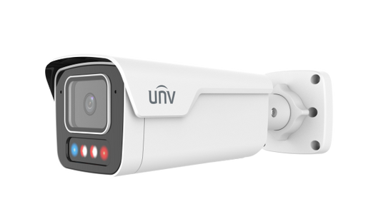 UNV IPC2B14SE-ADF28KMC-WP-I1 - UNV 4MP Tri-guard 3.0 Bullet, 2.8mm(Wise-ISP, F1.0, Red&Blue