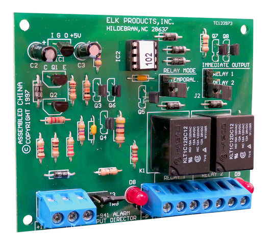 ELK-941 -- Alarm Output Director; Separates single output to 2