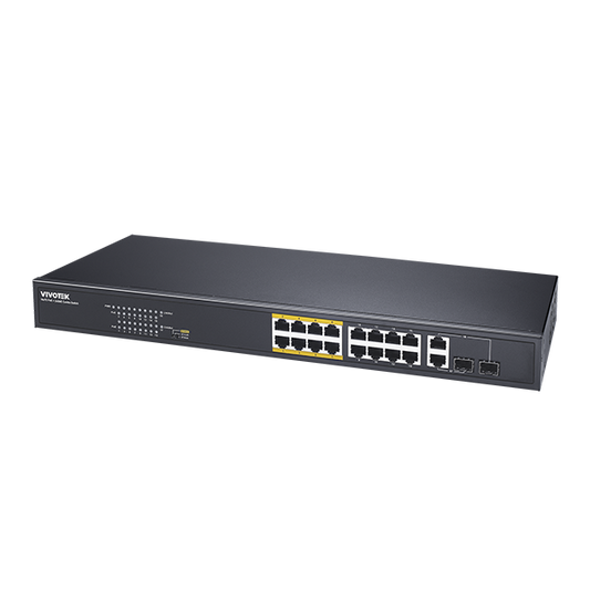 Vivotek 18 Ports Unmanaged PoE Swtich - AW-FGT-180F-250