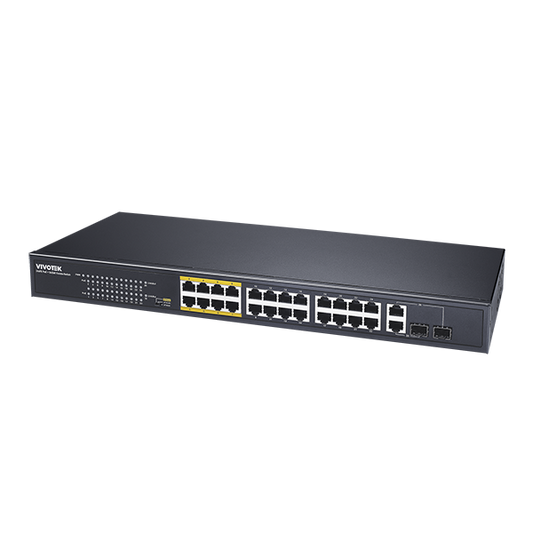 Vivotek 26 Ports Unmanaged PoE Swtich - AW-FGT-260F-380