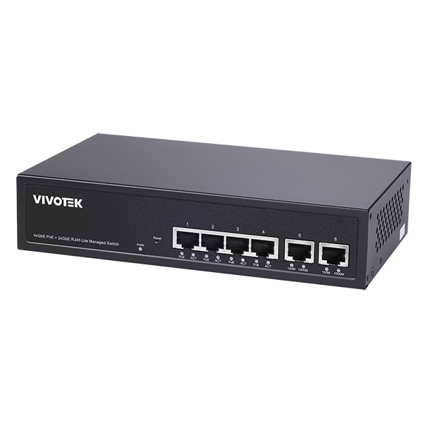 Vivotek 6 Ports Lite Managed PoE Switch - AW-GEL-065A-060