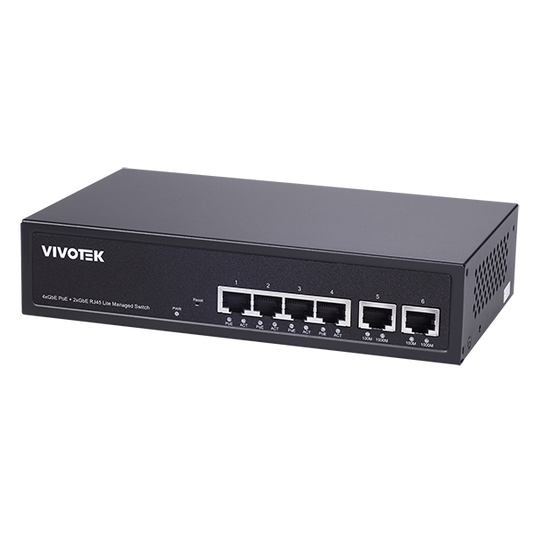 Vivotek 6 Ports Lite Managed PoE Switch - AW-GEL-065A-060