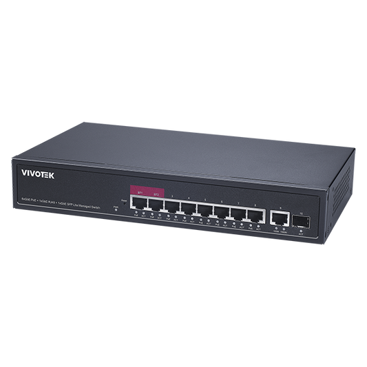 Vivotek 10 Ports Lite Managed PoE Switch - AW-GEL-105A-110