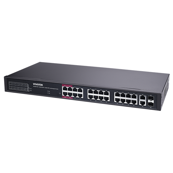 Vivotek 28 Ports Lite Managed PoE Switch - AW-GEL-285A-380