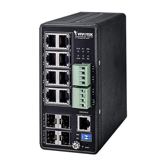 Vivotek 12 Ports VIVOCAM L2+ Managed PoE Switch - AW-IHT-1271