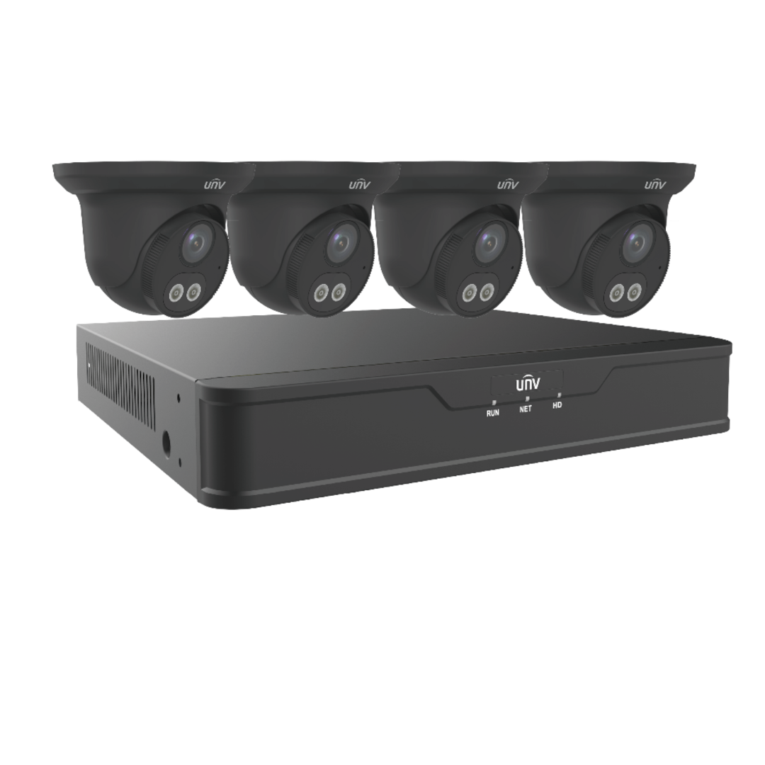 UNV EK-S31P4DLT44T1-BK - UNV 4+1 DL Kit 1TB HDD - Black Camera