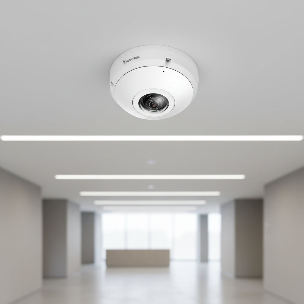 Vivotek FE9191-H-V2 - 12MP H.265 Indoor 360° Panoramic Dome, 120dB WDR Pro, 30 fps