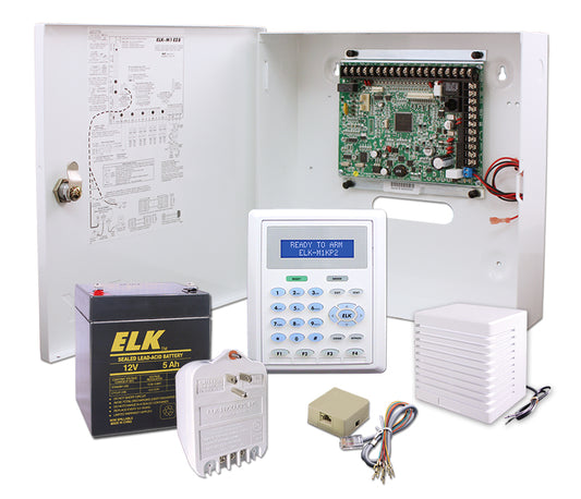 ELK-M1EZ8KBS -- EZ8 Kit-Board in 12" Can w/Xfmr,LCD KP2,5Ah Bat,SP35 Spkr,RJSET