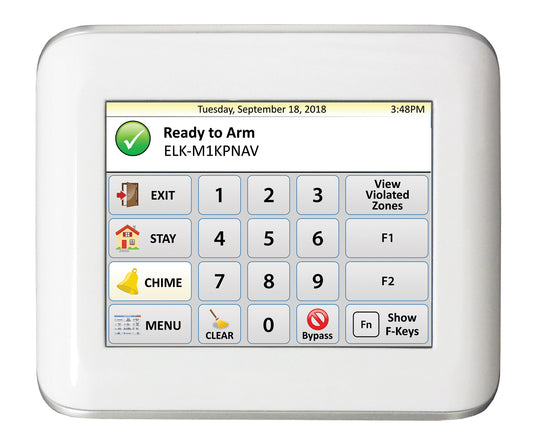 ELK-M1KPNAV -- M1 Touchscreen Keypad, Navigator, 3.5" diag.