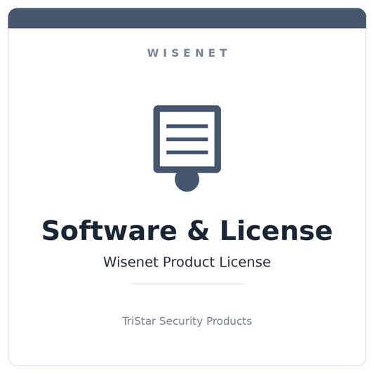 Hanwha Wisenet TER-F01 - Software & License