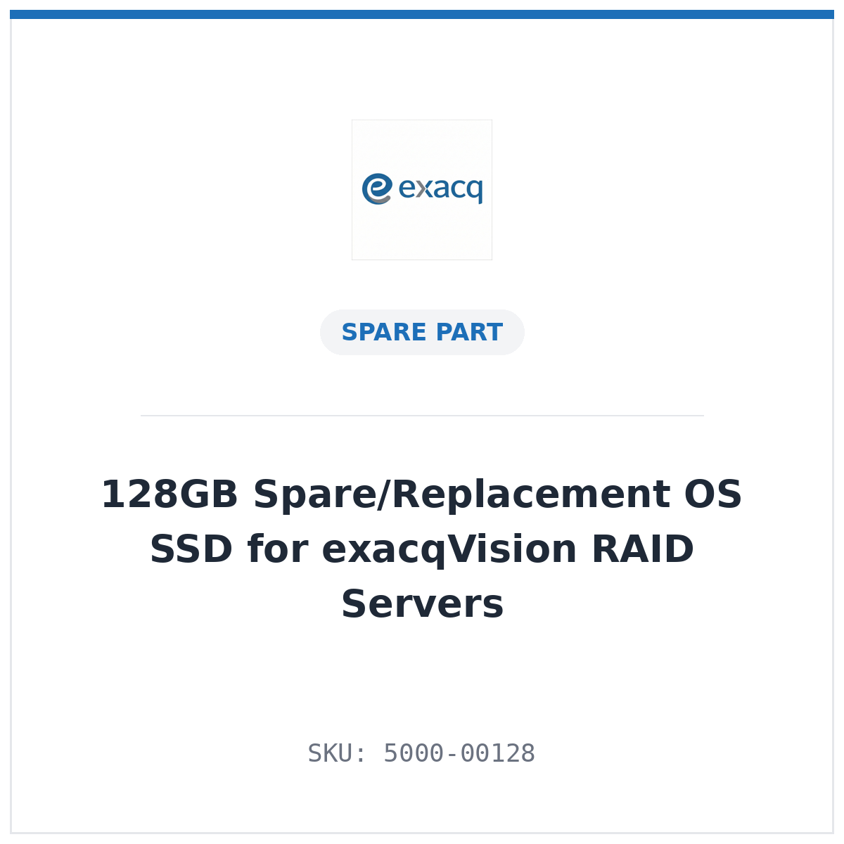 Exacq 128GB spare/replacement OS SSD for exacqVision RAID servers (SKU 5000-00128)